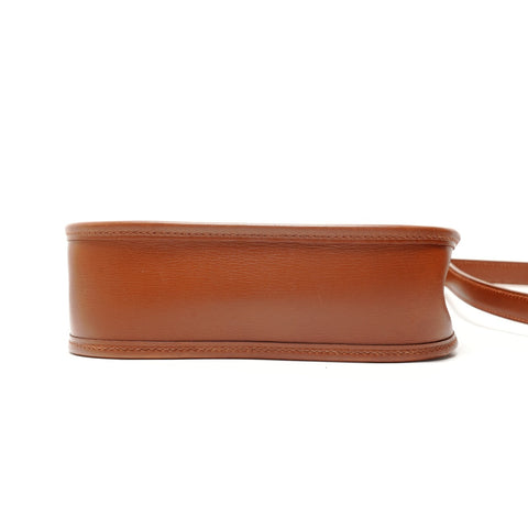 HERMES □F stamp, 2002 Evelyn TPM Box Calf Shoulder Bag Brown WS29138