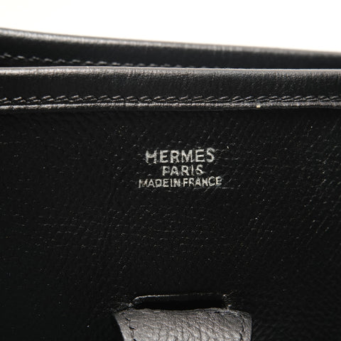 HERMES □H stamp Made in 2004 Evelyn 1 PM Epsom Shoulder Bag black WS29140