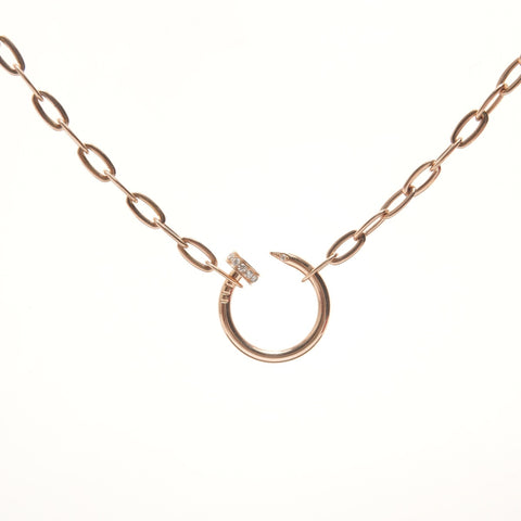 CARTIER Juste un Clou Diamond Au750 Pink Gold Necklace gold WS29142