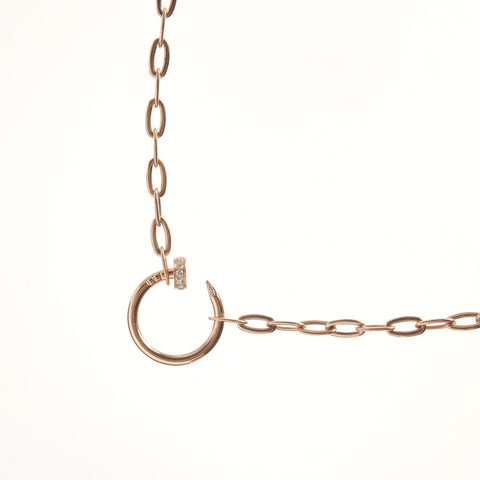CARTIER Juste un Clou Diamond Au750 Pink Gold Necklace gold WS29142