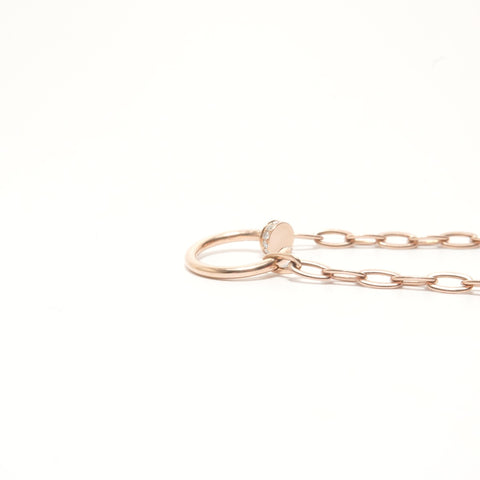 CARTIER Juste un Clou Diamond Au750 Pink Gold Necklace gold WS29142