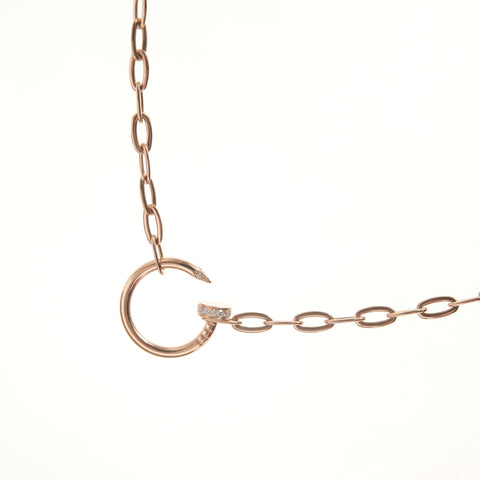 CARTIER Juste un Clou Diamond Au750 Pink Gold Necklace gold WS29142