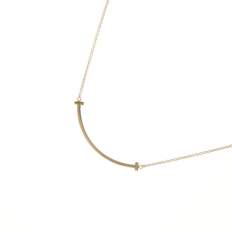 TIFFANY&Co. Au750 T Smile Necklace gold WS29143