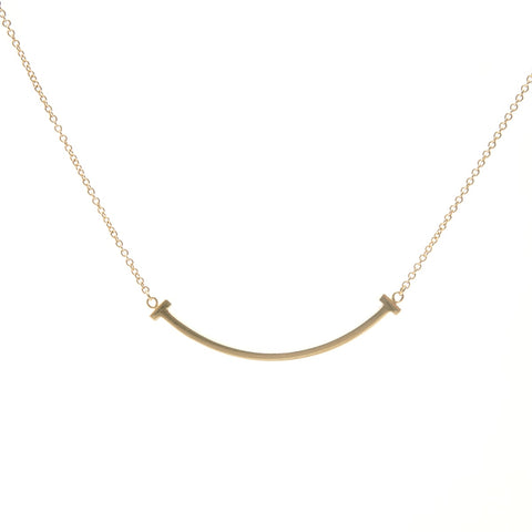 TIFFANY&Co. Au750 T Smile Necklace gold WS29143