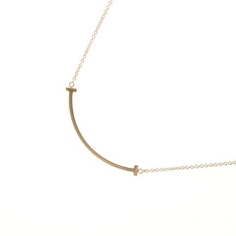 TIFFANY&Co. Au750 T Smile Necklace gold WS29143