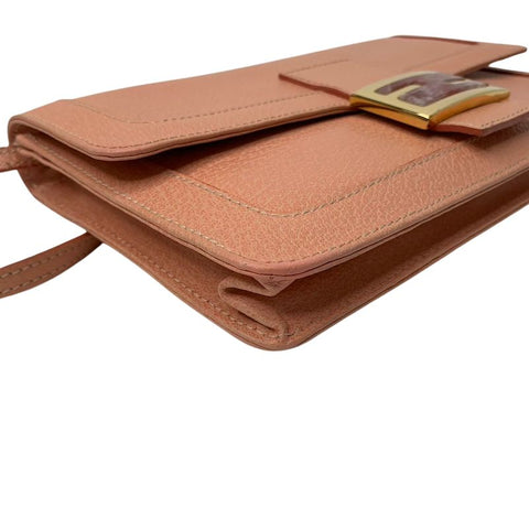 フェンディ FENDI マンマバゲット レザー ショルダーバッグ カーフ ピンク WS2943