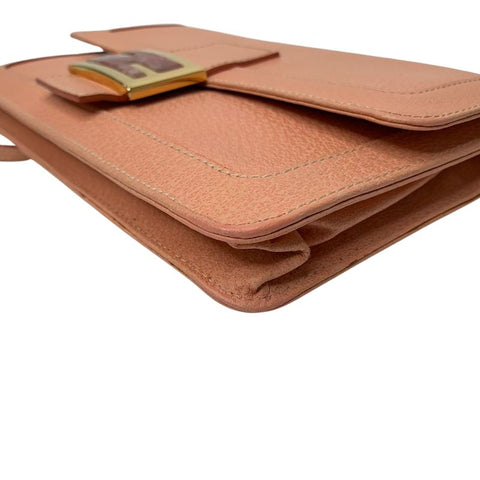 フェンディ FENDI マンマバゲット レザー ショルダーバッグ カーフ ピンク WS2943