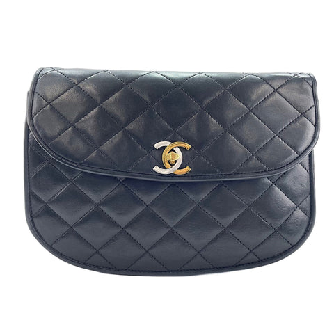 CHANEL Matelassé Shoulder Bag black WS30005