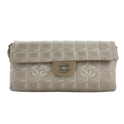 CHANEL Chocolate bar Shoulder Bag beige WS30006