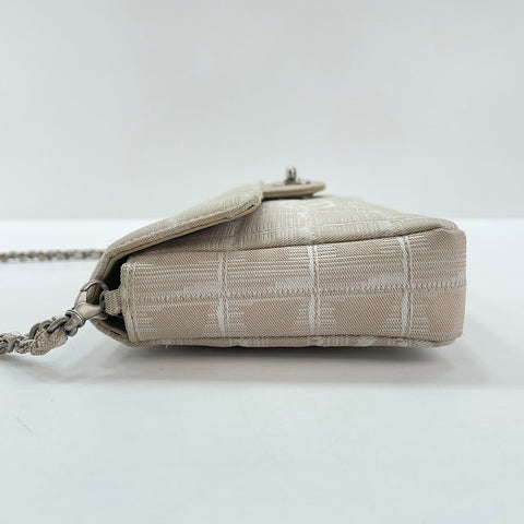 CHANEL Chocolate bar Shoulder Bag beige WS30006