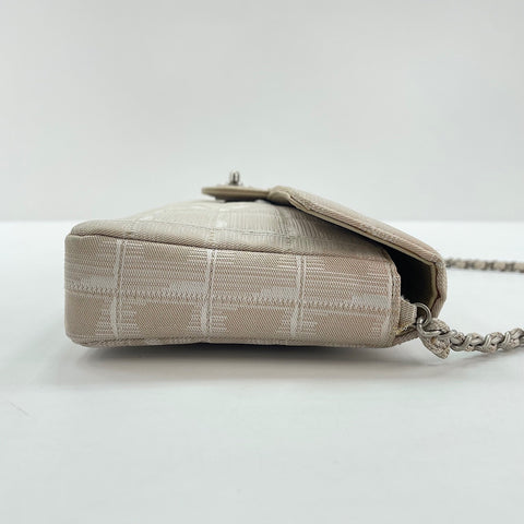CHANEL Chocolate bar Shoulder Bag beige WS30006