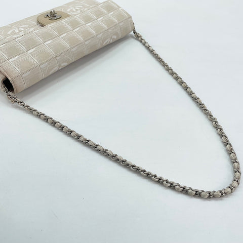 CHANEL Chocolate bar Shoulder Bag beige WS30006