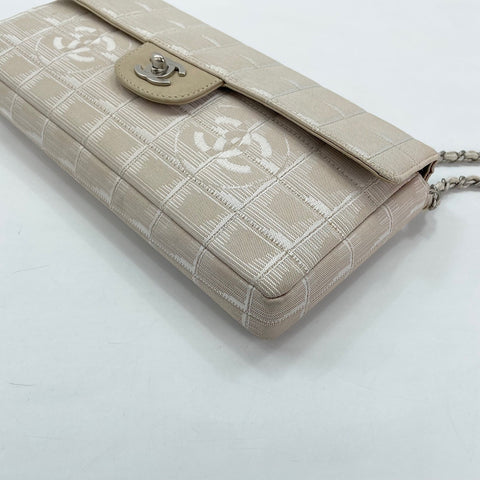 CHANEL Chocolate bar Shoulder Bag beige WS30006