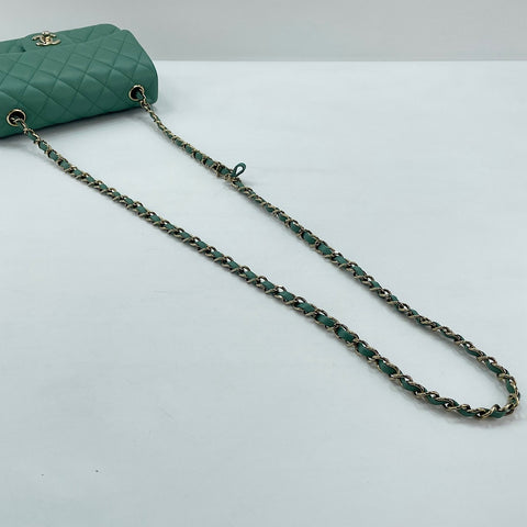 CHANEL Mini Matelassé Shoulder Bag green WS30014