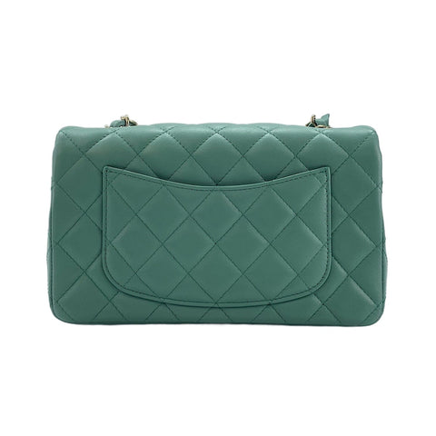CHANEL Mini Matelassé Shoulder Bag green WS30014