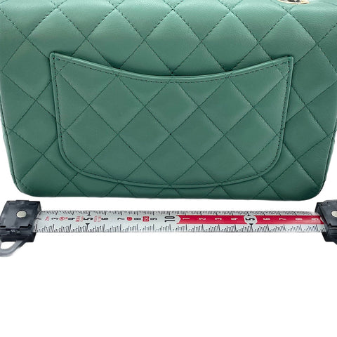 CHANEL Mini Matelassé Shoulder Bag green WS30014