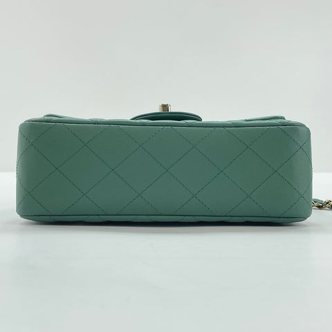CHANEL Mini Matelassé Shoulder Bag green WS30014