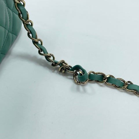 CHANEL Mini Matelassé Shoulder Bag green WS30014