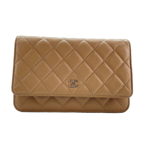 CHANEL Matelassé Shoulder Bag beige WS30019
