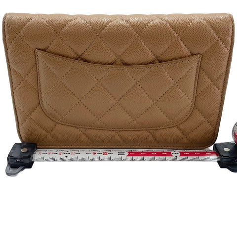 CHANEL Matelassé Shoulder Bag beige WS30019