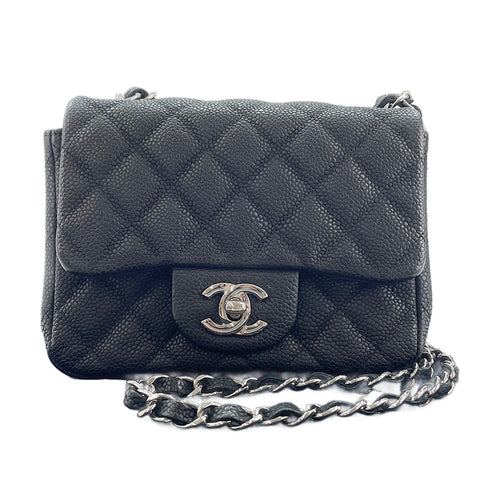 CHANEL Mini Matelassé Shoulder Bag black WS30020