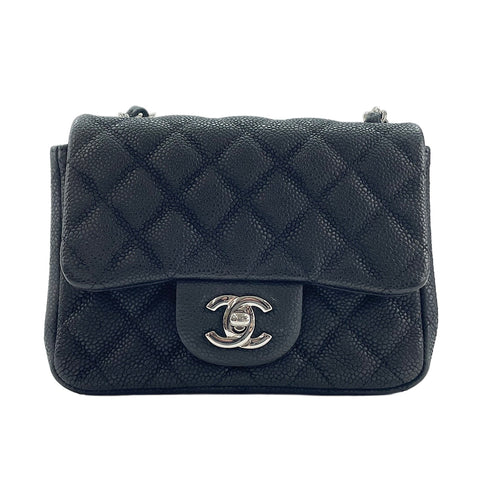 CHANEL Mini Matelassé Shoulder Bag black WS30020