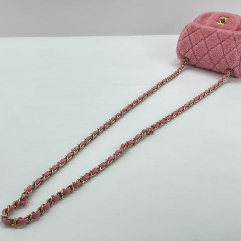 CHANEL Mini Matelassé Shoulder Bag pink WS30024