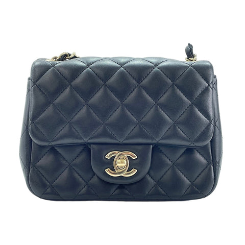 CHANEL Mini Matelassé Shoulder Bag black WS30028