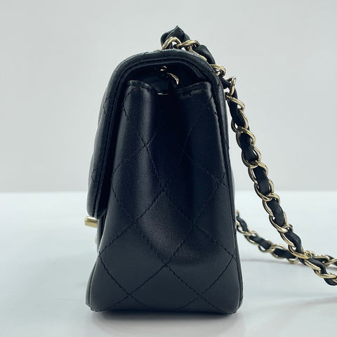 CHANEL Mini Matelassé Shoulder Bag black WS30028