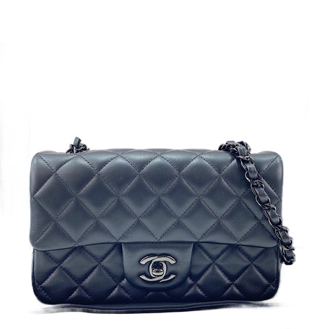 CHANEL Mini Matelassé Shoulder Bag black WS30031