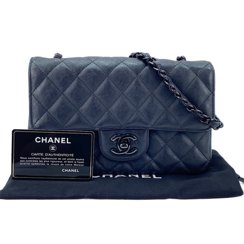CHANEL Matelassé Shoulder Bag black WS30032