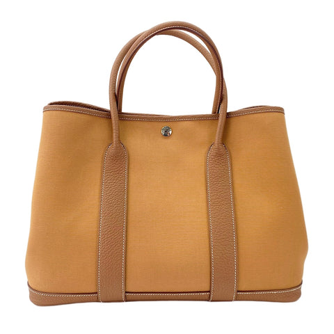 HERMES Garden Party MM Tote Bag Brown WS30036