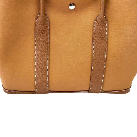 HERMES Garden Party MM Tote Bag Brown WS30036