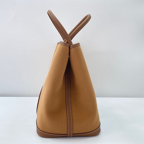 HERMES Garden Party MM Tote Bag Brown WS30036