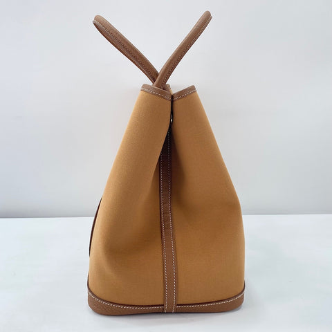 HERMES Garden Party MM Tote Bag Brown WS30036