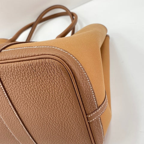HERMES Garden Party MM Tote Bag Brown WS30036