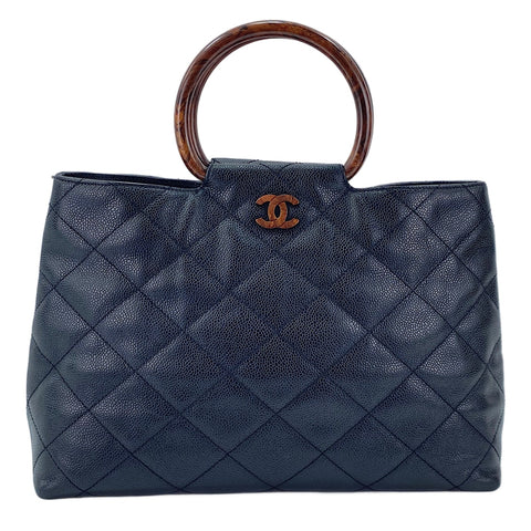 CHANEL Matelassé Handbag black WS30038