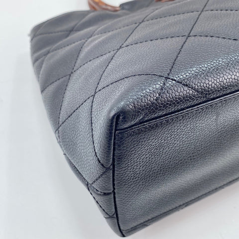 CHANEL Matelassé Handbag black WS30038