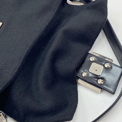 FENDI Mamma Bucket Shoulder Bag black WS30039