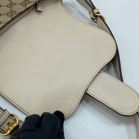 GUCCI Horsebit Shoulder Bag Brown WS30040