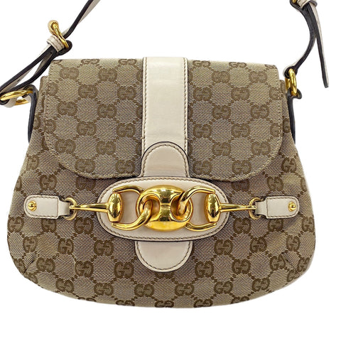 GUCCI Horsebit Shoulder Bag Brown WS30040