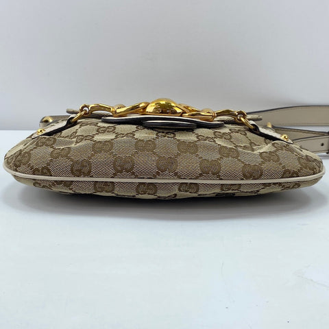 GUCCI Horsebit Shoulder Bag Brown WS30040