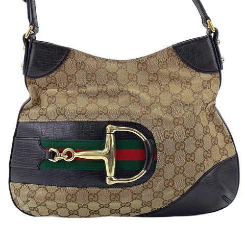 GUCCI Sherry Line Shoulder Bag Brown WS30041