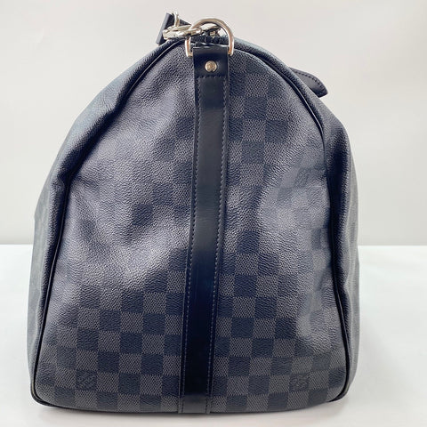 LOUIS VUITTON Keepall Bandoulière 55 Boston bag black WS30053