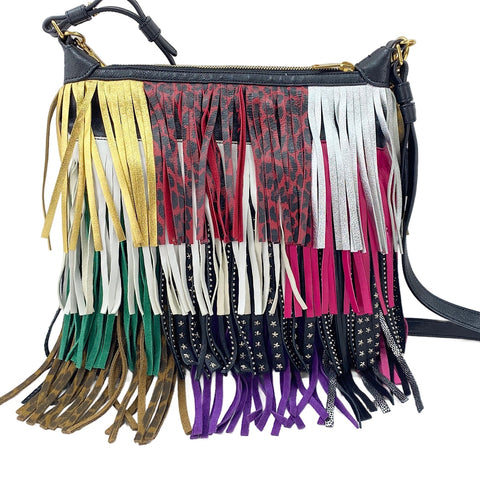 YVES SAINT LAURENT Emmanuel Fringe Shoulder Bag multicolor WS30054