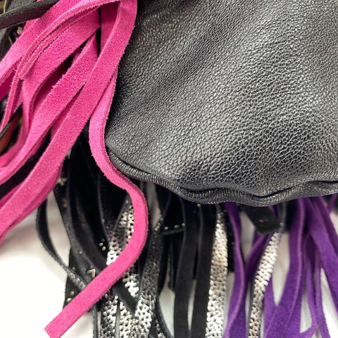 YVES SAINT LAURENT Emmanuel Fringe Shoulder Bag multicolor WS30054