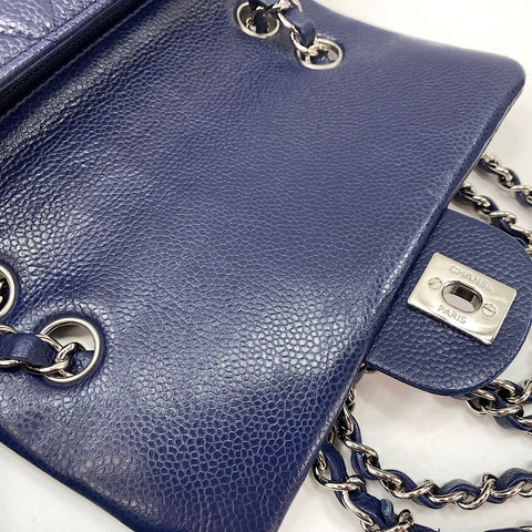 CHANEL Mini Matelassé Shoulder Bag Navy WS30056