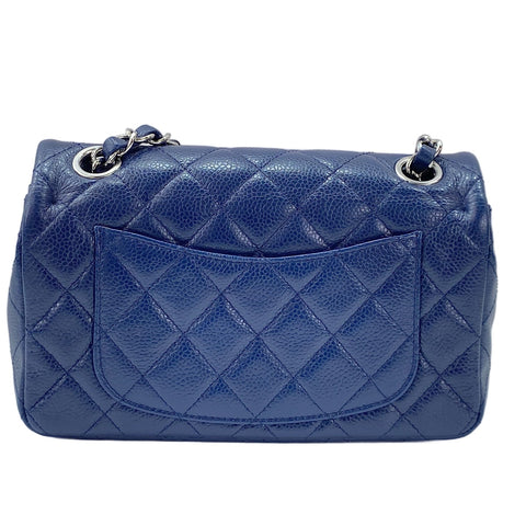CHANEL Mini Matelassé Shoulder Bag Navy WS30056