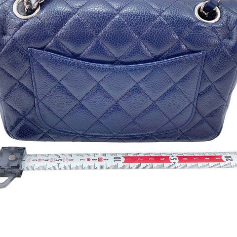 CHANEL Mini Matelassé Shoulder Bag Navy WS30056