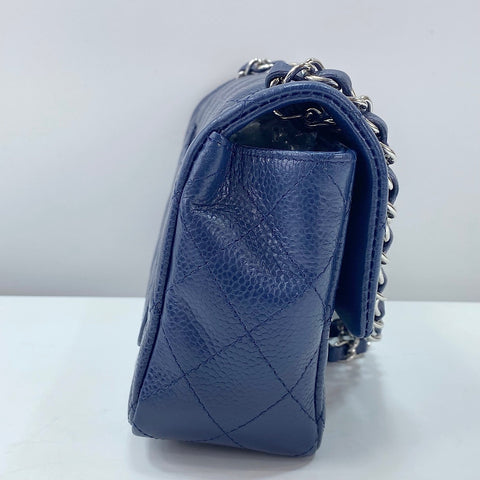 CHANEL Mini Matelassé Shoulder Bag Navy WS30056